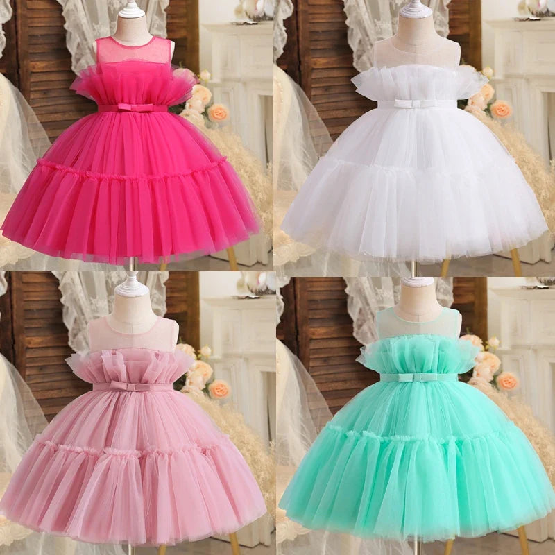 Baby Dresses For Girls Kids Wedding Bridesmaid Dresses Toddler Tulle Birthday Princess Party Dress Infant Outfits-Dollar Bargains Online Shopping Australia