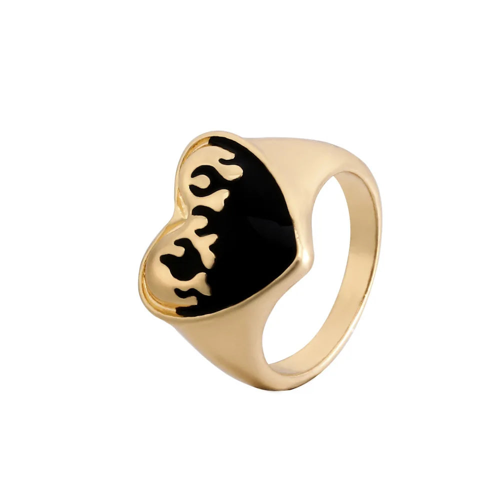 Drip Oil Love Set Ring For Women Simple Light Luxury Ladies Smiley Butterfly Jewelry Birthday Party Gifts-Dollar Bargains Online Shopping Australia