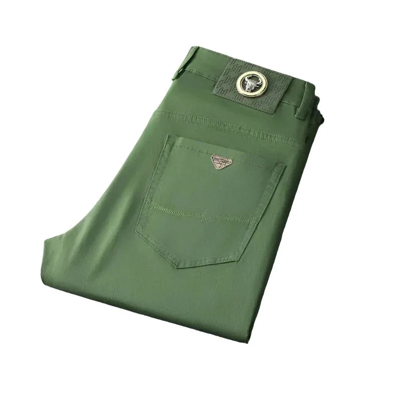 Men Casual Long Trousers Male Suit Pants Business Solid Summer Straight Pants Big Size-Dollar Bargains Online Shopping Australia