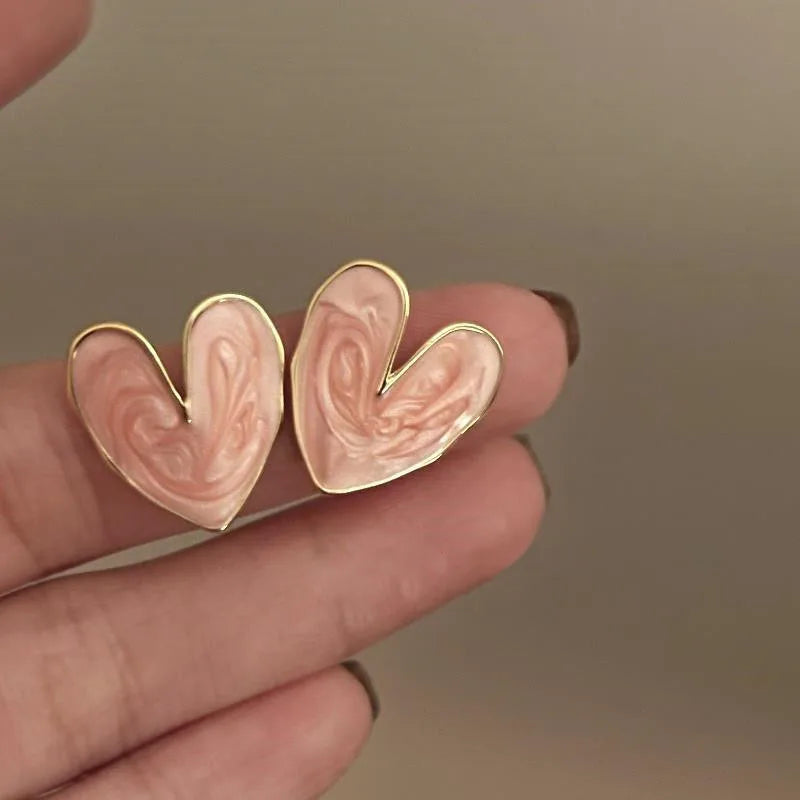 Red Heart Stud Earring Women Metal Gold Color Eye Heart Lips Wedding Statement Earrings Fashion Party Jewelry-Dollar Bargains Online Shopping Australia