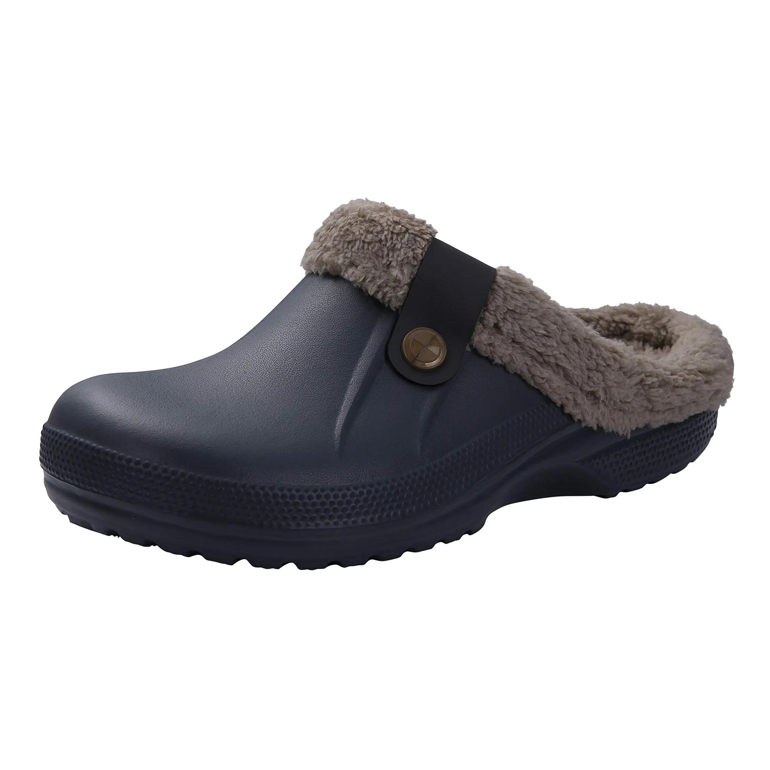 Plush Fur Clogs Slippers For Women Men Winter Soft Furry Slippers Waterproof Garden Shoes Multi-Use Indoor Home Shoes-Dollar Bargains Online Shopping Australia