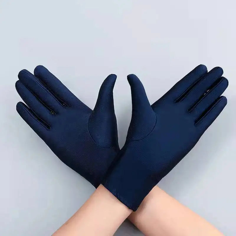 Thin Ice Silk Gloves Spring Cycling Driving Black White Gloves Training Sun Protection-Dollar Bargains Online Shopping Australia