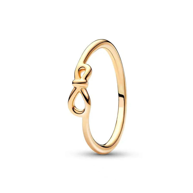 Gold Plated Silver Ring Zircon Sparkling Double Band Heart Finger Ring Women Ring Fine Jewelry