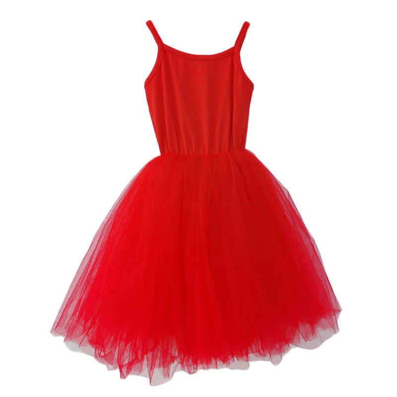 Baby Girls Cotton Tutu Dress Toddler Party Tulle Sundress Infant Princess Sleeveles Dresses Children Kids Sundress Clothing-Dollar Bargains Online Shopping Australia