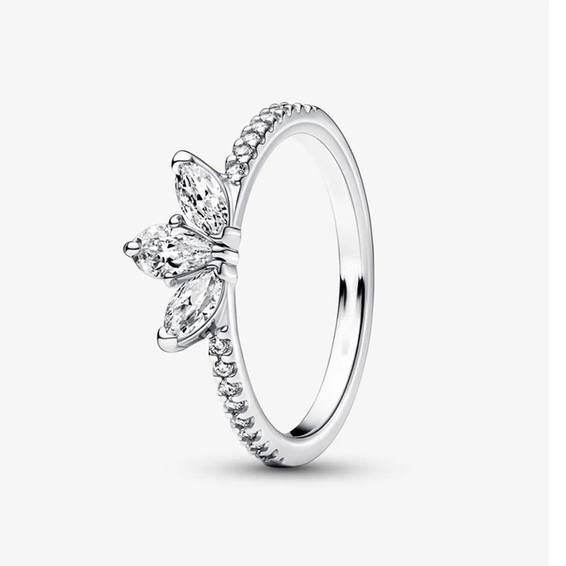 925 Silver Stackable Love Heart Crown Ring For Women Original Silver 925 Rings Brand Jewelry Gift