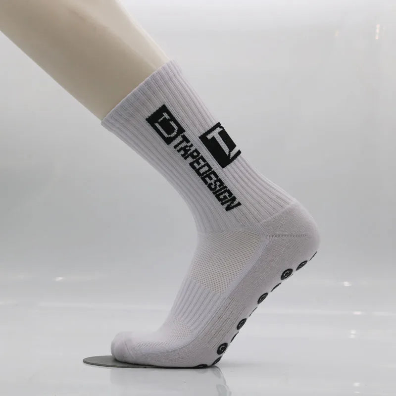 ANTI SLIP Football Socks Mid Calf Non Slip Soccer Cycling Sports Socks Mens Warm Sock