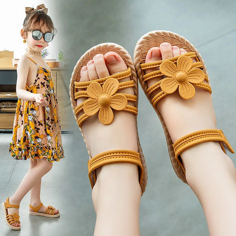 Sandals Children's Fashion Soft Sole Princess Shoes  Kids  Sandals Flat School Shoes Baby Girls Shoes