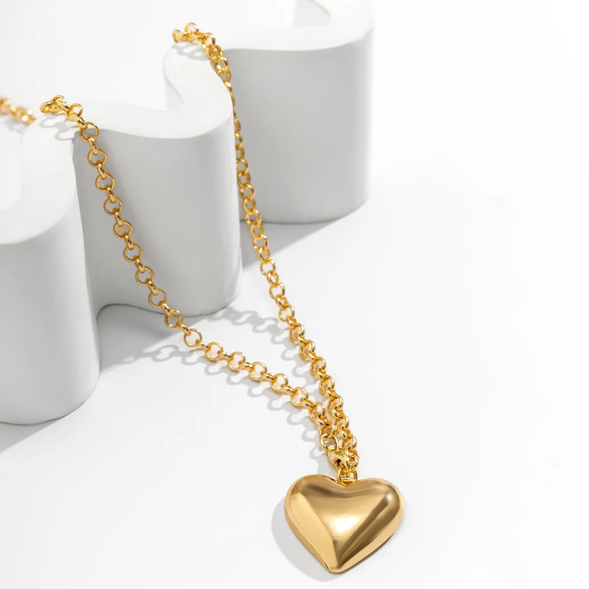 Vintage Big Peach Heart Pendant Adjustable Necklace Women's Long Style Tassel Gold Metal Girl-Dollar Bargains Online Shopping Australia