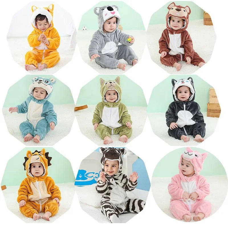 Baby Rompers Winter Kigurumi Lion Costume For Girls Boys Toddler Animal Jumpsuit Infant Clothes Pyjamas Kids Overalls-Dollar Bargains Online Shopping Australia