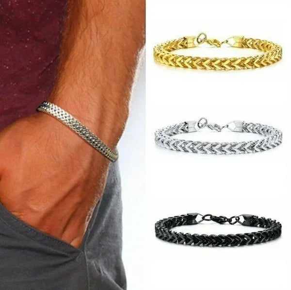 Men's Personality Stainless Steel Charm Bracelet Leisure Simplicity Jewelry Gift for Boy Friend