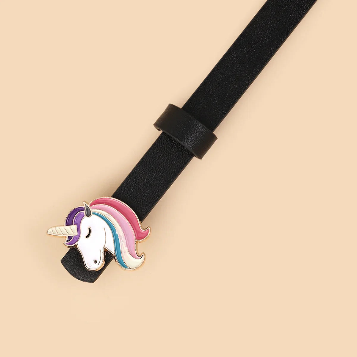 Unicorn Pony Buckle Thin Belt for Boys and Girls Universal for Kids-Dollar Bargains Online Shopping Australia