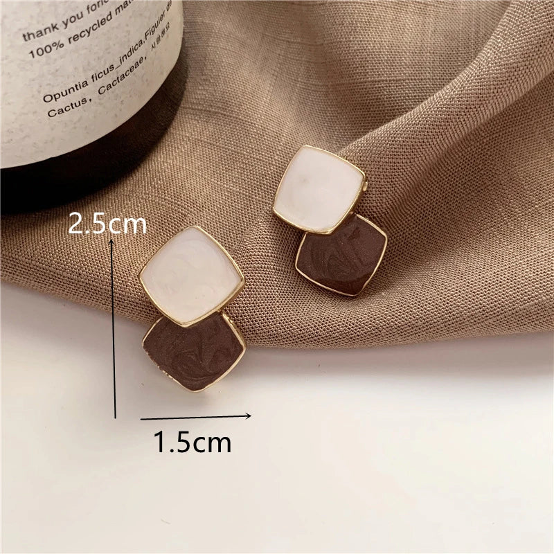 Retro Metal Gold Color Multiple Small Circle Stud Earrings for Women Korean Jewelry Fashion Wedding Party Earrings Jewelry Gift-Dollar Bargains Online Shopping Australia