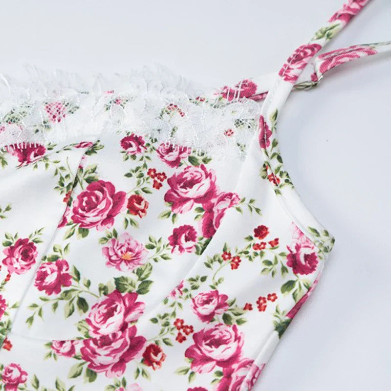 Women's Summer Style Small Fragmented Flower Split Dress-Dollar Bargains Online Shopping Australia