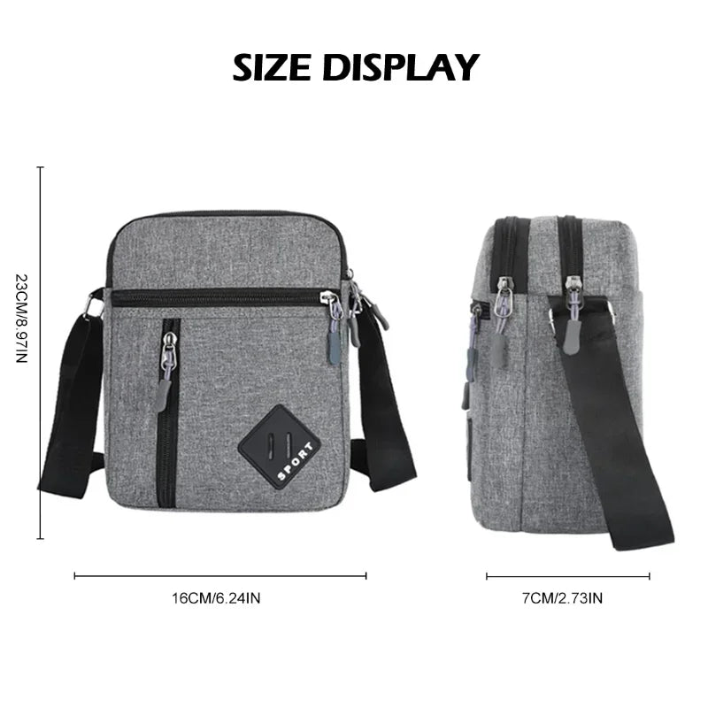 Men's Messenger Bag Crossbody Shoulder Bags Men Small Sling Pack For Work Business Waterproof Oxford Packs Satchel Purse