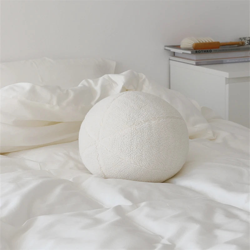 Decorative Round Ball Pillow Plush Throw Pillow Cushion for Modern Home Decor on Sofa Couch Chair Decorative Pillow 35cm