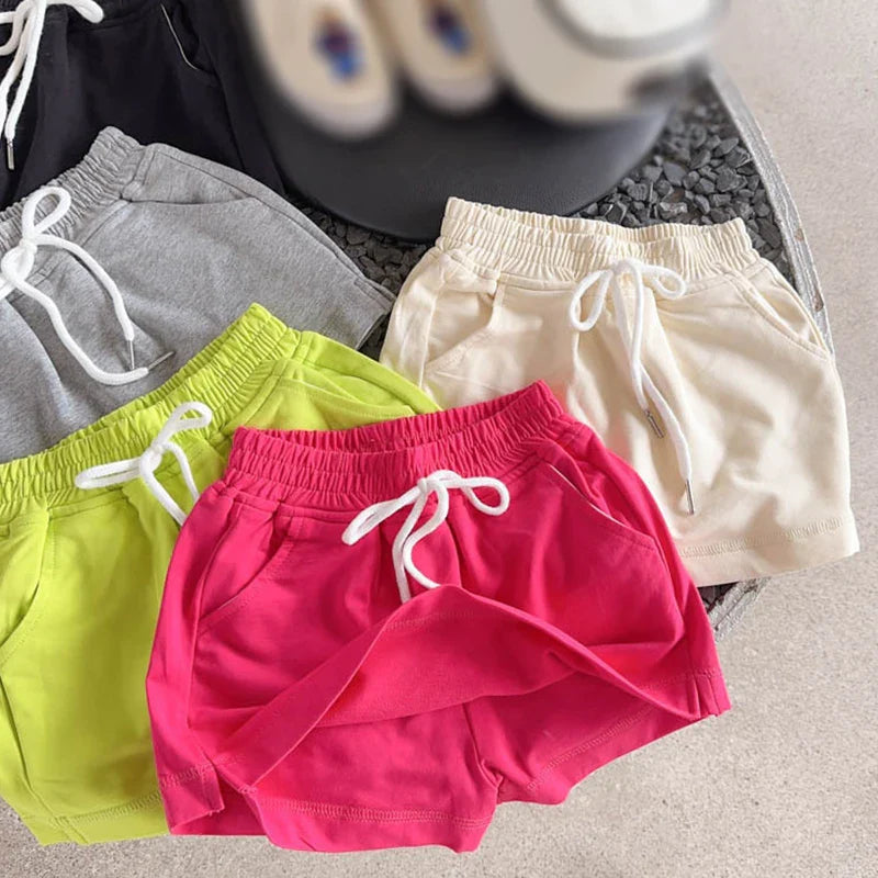 Children Clothing Girls Shorts Spring Summer Simple Style Solid Color Pants Culottes Baby Korean Casual Simple Girls Pants-Dollar Bargains Online Shopping Australia