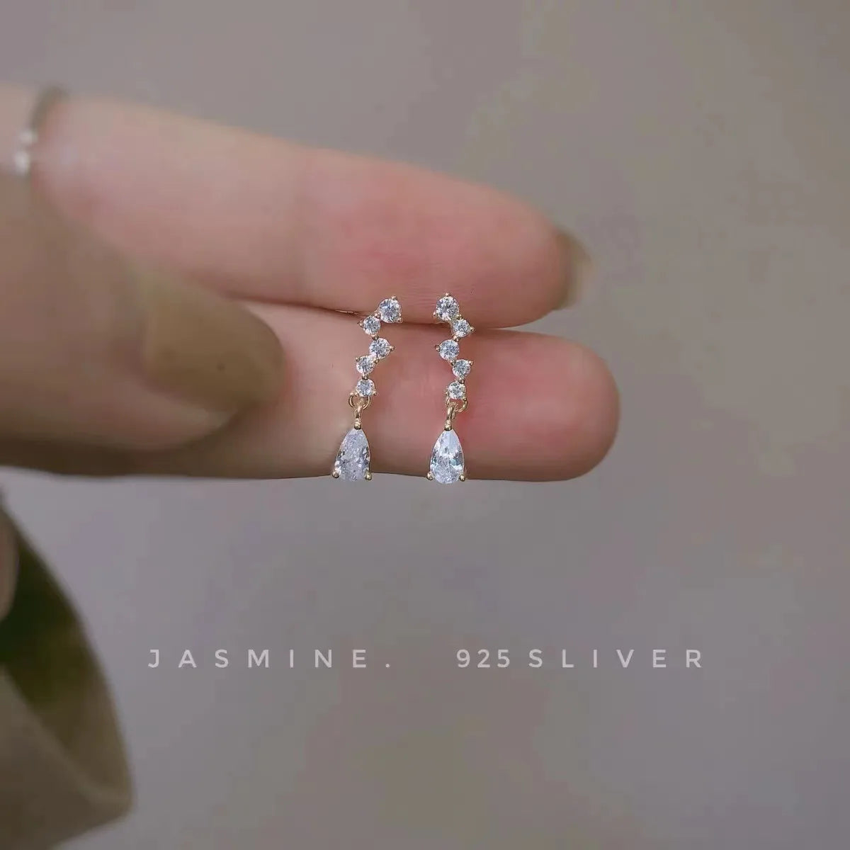 925 Silver Needle Zircon Earrings Hypoallergenic Fashion Ear Studs Female Pendant Tassel Pendant Earrings for Women Jewelry Gift-Dollar Bargains Online Shopping Australia