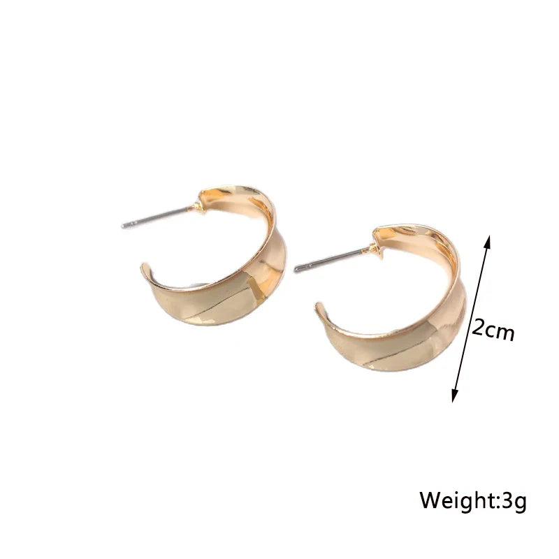 Twist Stud Earrings Gold Color Metal Women Earrings Rotating Spiral Unusual Earrings for Ladies European Jewelry-Dollar Bargains Online Shopping Australia