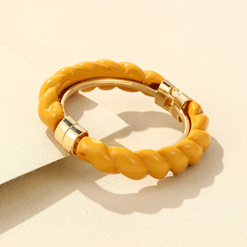 Colorful Open Bracelet Adjustable Women Retro Charm Resin Bangle Bracelet Banquet Jewelry Hand Banquet Accessories-Dollar Bargains Online Shopping Australia