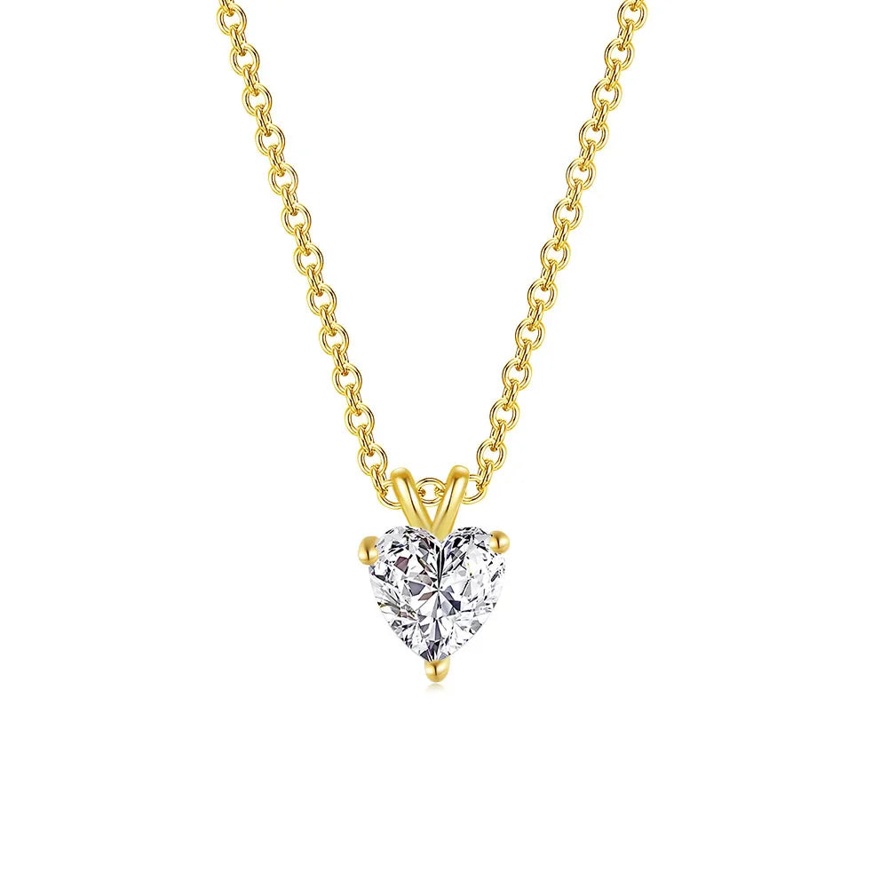 Waterdrop Crystal Pendant Necklace for Women Gold Color Geometric CZ Choker Chain on Neck-Dollar Bargains Online Shopping Australia
