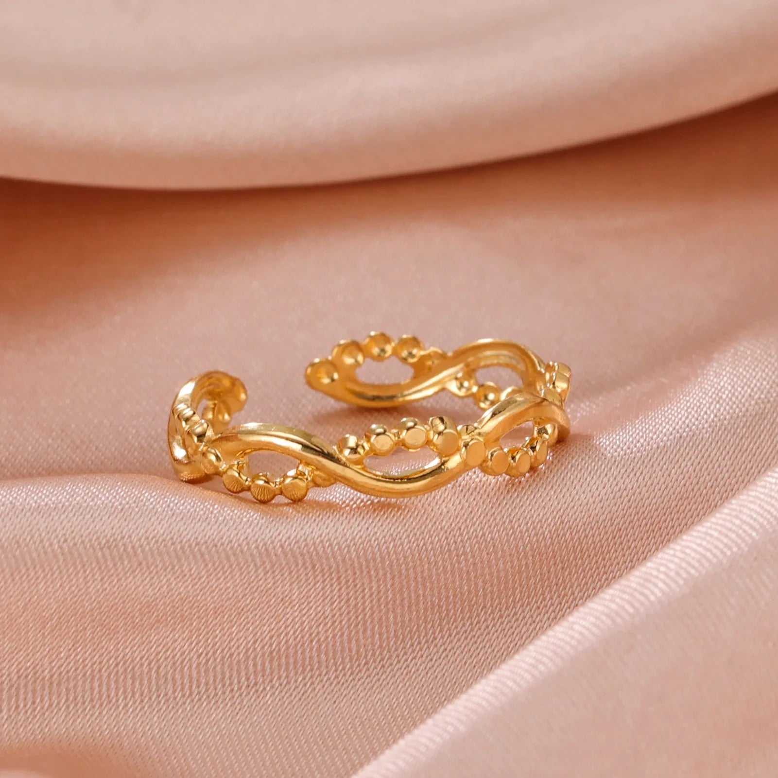 Women Rings Geometric Heart Aesthetic Adjustable Open Finger Ring Fashion Party Jewelry Gifts-Dollar Bargains Online Shopping Australia