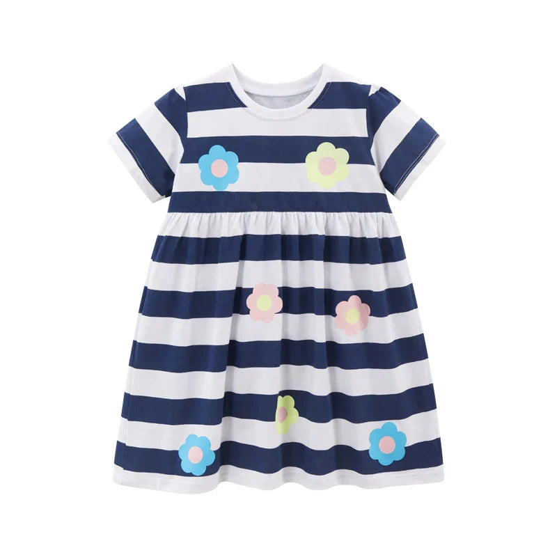 Girls Casual Clothes Cotton Lovely Kids Summer Dress for Toddler Infant Children-Dollar Bargains Online Shopping Australia