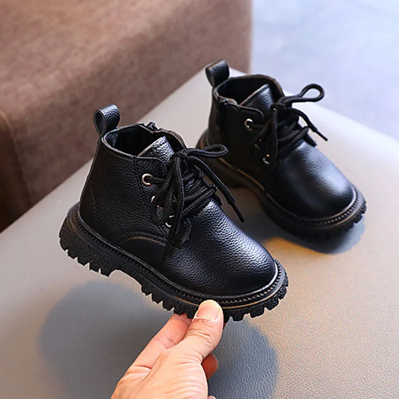 Kids Boots Fashion Casual Boys Toddler Girls Boots Warm Leather Children Walking Shoes Boys Girls Boots for Kids