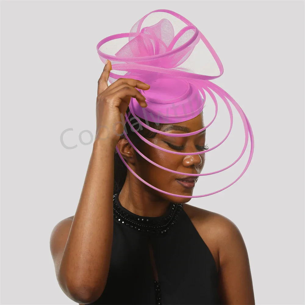 Royal Ascot Luxury Fascinator Hat Women Wedding Headpiece Mesh Hat Formal Event Pillbox Fascinator Hats Ladies Mariage Millinery-Dollar Bargains Online Shopping Australia
