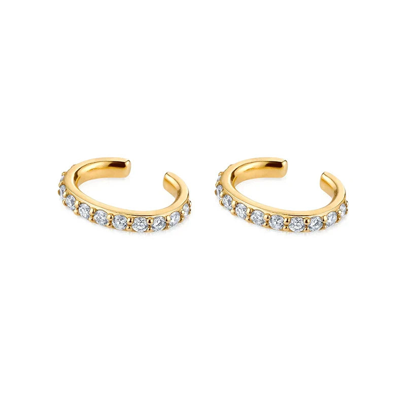 Gold Filled Stud Earrings Set For Women Ear Cuffs Colorful Zircon Dangle Hoop Earrings Fashion Party Jewelry-Dollar Bargains Online Shopping Australia