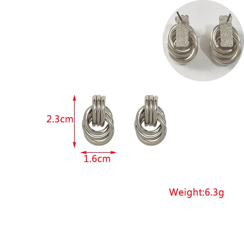 Twist Stud Earrings Gold Color Metal Women Earrings Rotating Spiral Unusual Earrings for Ladies European Jewelry-Dollar Bargains Online Shopping Australia