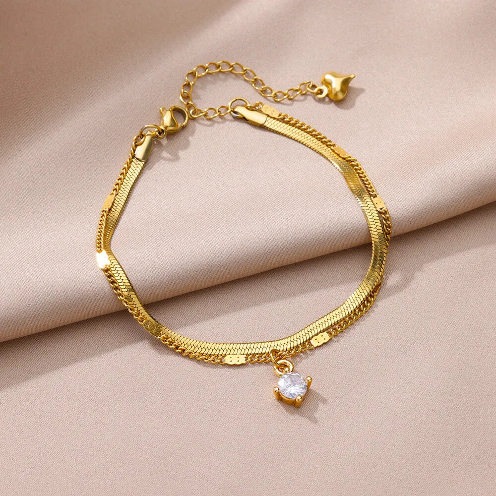 Anklets for Women Summer Beach Accessories Stainless Steel Imitation Pearl Chain Anklet Gold Color Leg Bracelets Bodychain Gifts-Dollar Bargains Online Shopping Australia