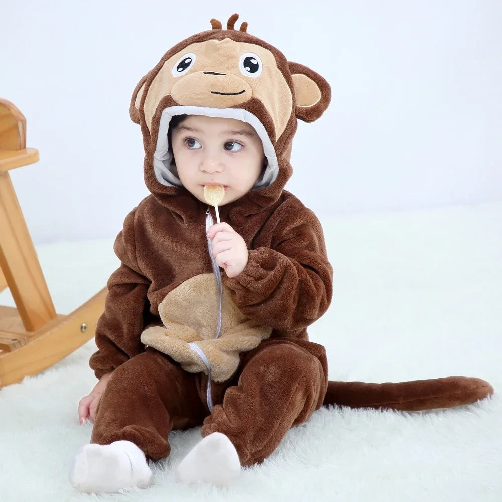 Baby Rompers Winter Kigurumi Lion Costume For Girls Boys Toddler Animal Jumpsuit Infant Clothes Pyjamas Kids Overalls Ropa Bebes-Dollar Bargains Online Shopping Australia