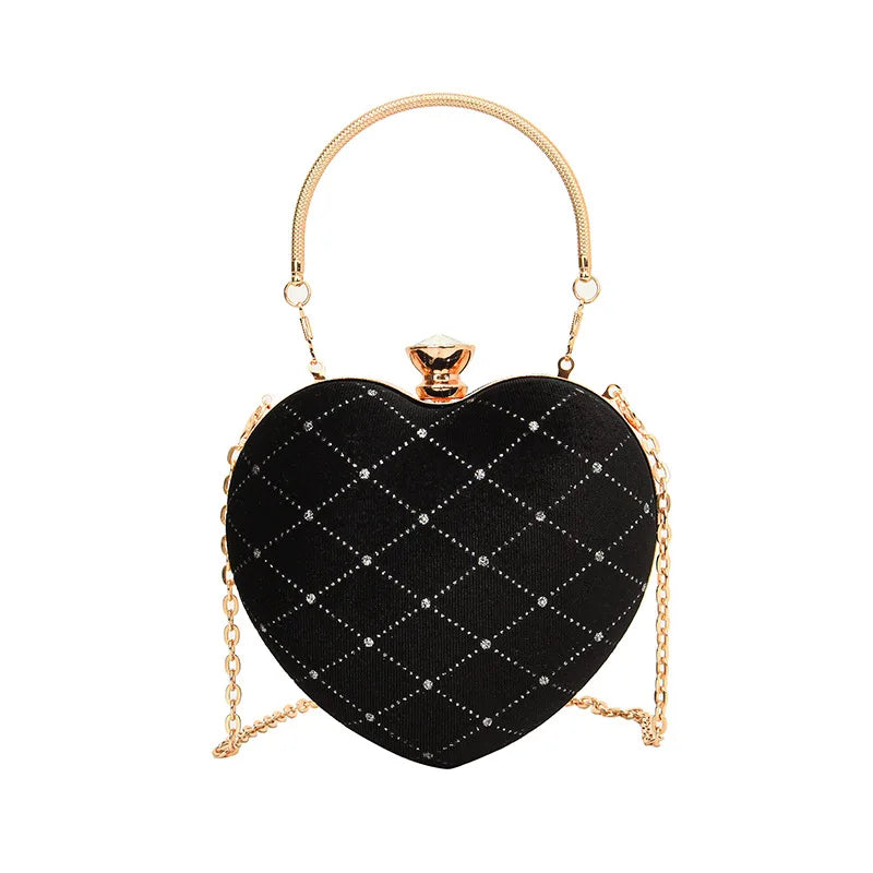 Heart Shape Handbag Womens Red Wedding Purse Evening Party Hand Bags Cute Chain Crossbody Bags Heart Shaped Bag-Dollar Bargains Online Shopping Australia