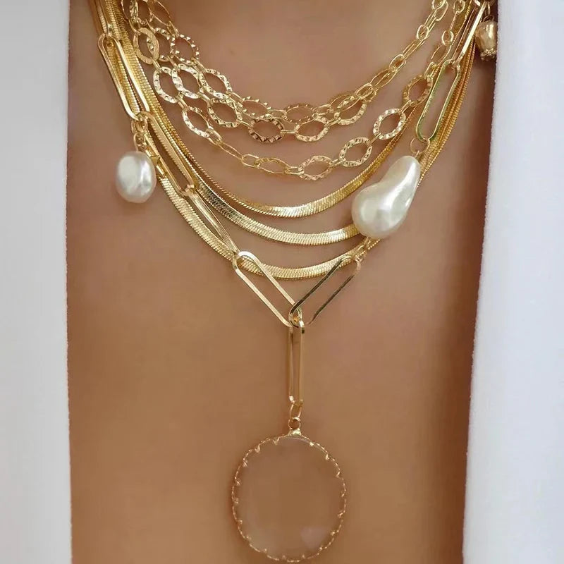 Bohemia Multilayer Crystal Butterfly Pendant Necklaces Women Hollow Heart Choker Necklace Fashion Jewelry Party-Dollar Bargains Online Shopping Australia