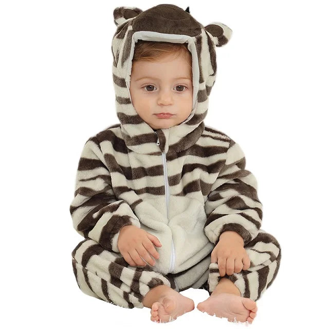 Halloween Baby Rompers Winter Hooded Flannel Toddler Infant Clothes Overall Bodysuits Jumpsuit Costume-Dollar Bargains Online Shopping Australia