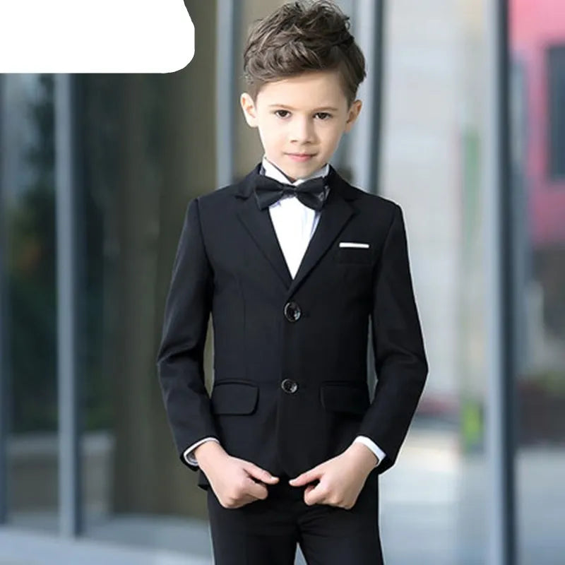 Formal Boys Suit For Wedding Children White Party Blazers Pants Baptism Outfit Kids Costume Gentlemen Teenager Prom Tuxedos Set