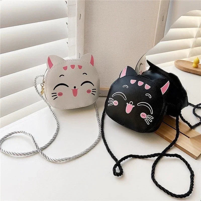 Small Bag Cute Cartoon Cat Children Messenger Bag Kids Fashion Coin Purses Bags for Girls Handbags Mini Children