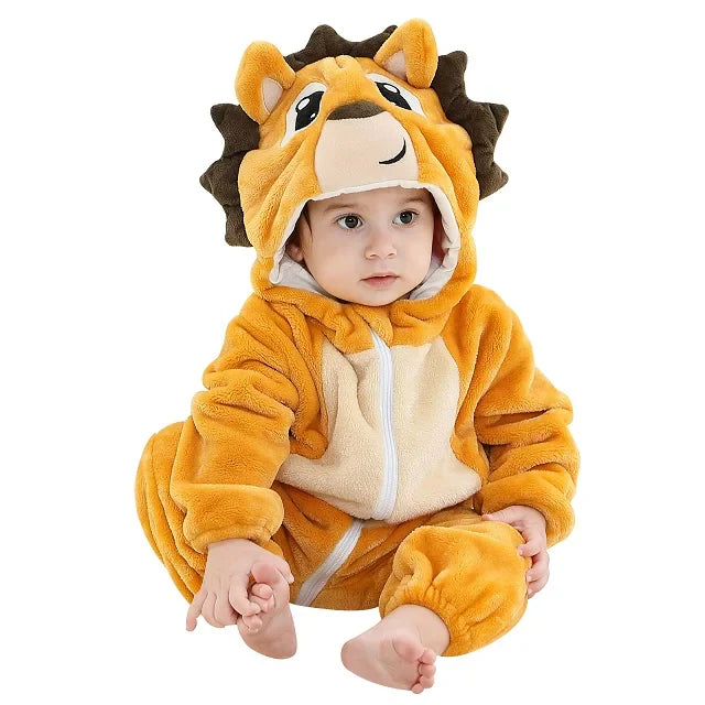 Halloween Baby Rompers Winter Hooded Flannel Toddler Infant Clothes Overall Bodysuits Jumpsuit Costume-Dollar Bargains Online Shopping Australia