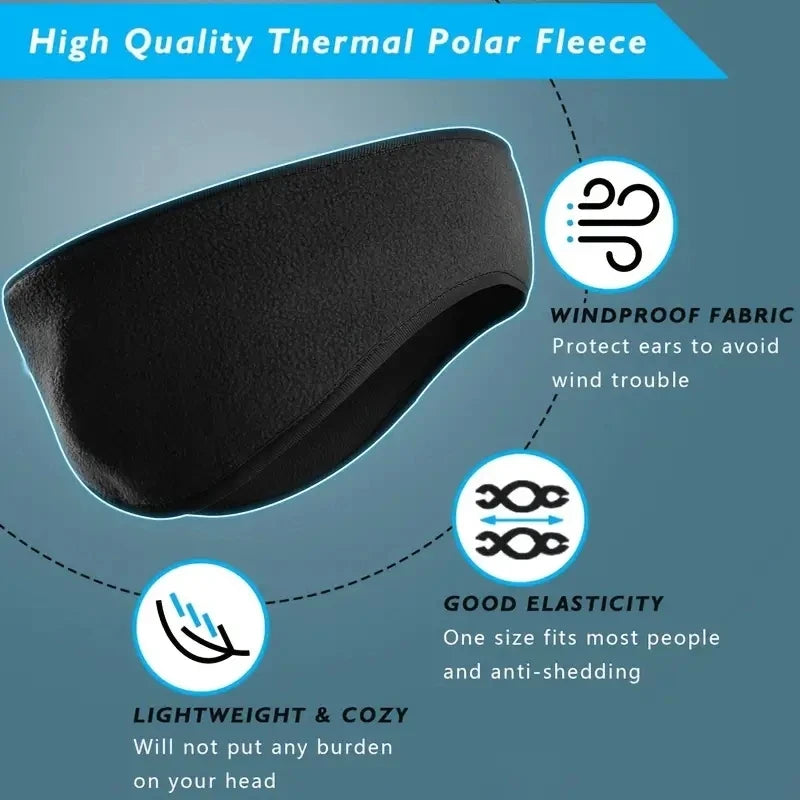 Polar fleece Ear Warmer Muff Winter Headband Ear Muffs Headband for Men Women Running Skiing Outdoor Sports