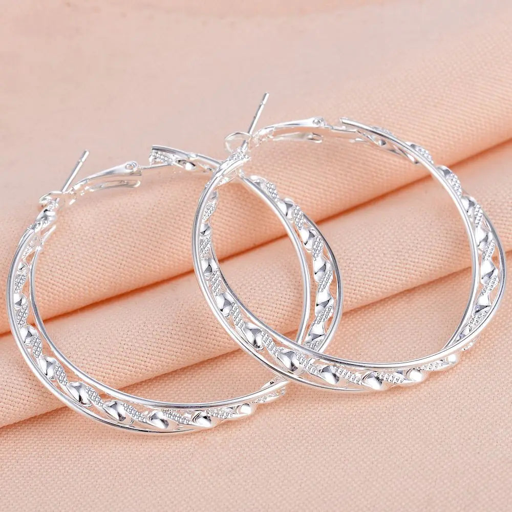Fashion Round Gold Plated Copper Hoop Earrings for Women 2023 New Vintage Jewelry Wedding Anniversary Party Gifts Acessories-Dollar Bargains Online Shopping Australia