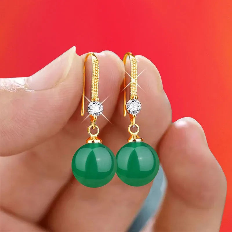 Women's Water Drop Imitation Pearl Earrings Round Oval Wedding Jewelry Birthday Gifts