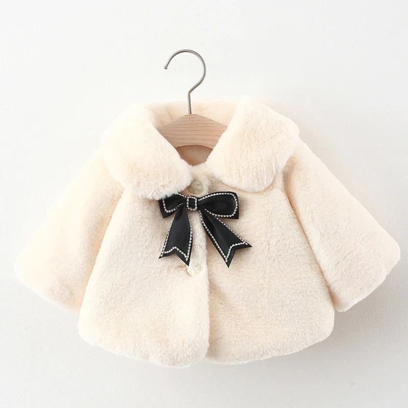Jacket For Baby Girl Clothes Fashion Christmas Princess Cloak Autumn Warm Faux Fur Girls Coat Plush Baby Outwear-Dollar Bargains Online Shopping Australia