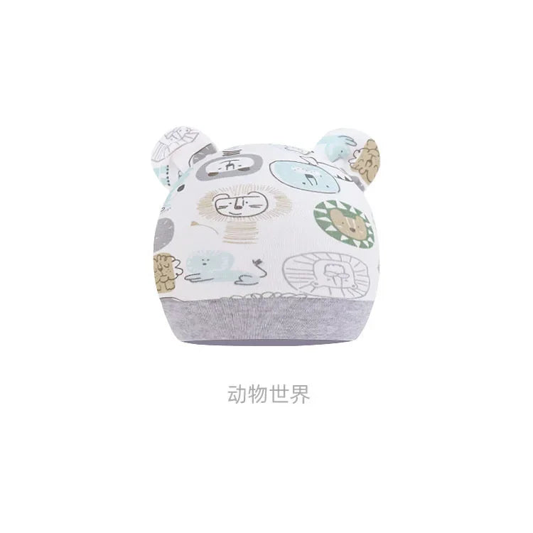 5pcs Baby Cartoon Anti-scratch Gloves Hat Foot Cover Set Handguard Cotton Mittens Beanie Socks Kit for Infant Newborn Headwear-Dollar Bargains Online Shopping Australia