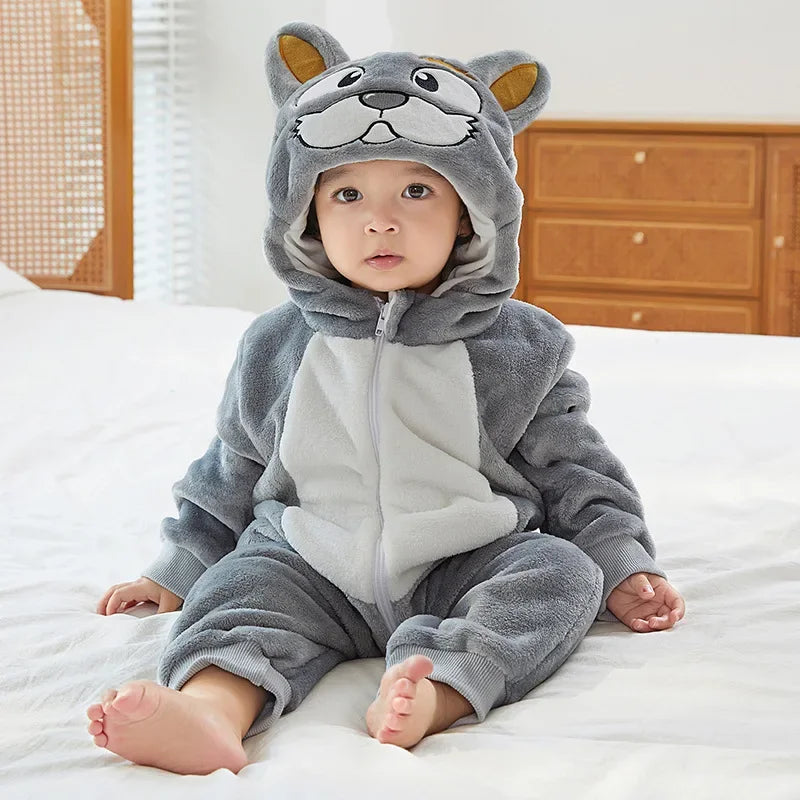 Baby Rompers Winter Kigurumi Lion Costume For Girls Boys Toddler Animal Jumpsuit Infant Clothes Pyjamas Kids Overalls-Dollar Bargains Online Shopping Australia