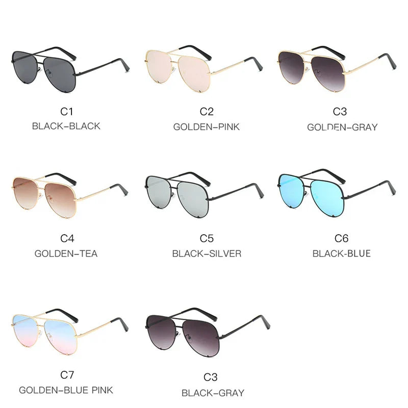 Pilot Aviation Sunglasses Women Shades Retro Classic Gradient Sun Glasses Female Male Luxury Brand Designer