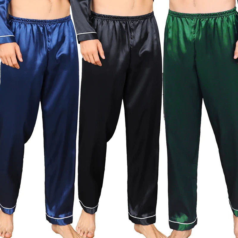 Men's Ice Silk Sleeping Pants Summer Large Casual Comfortable Loose Breathable