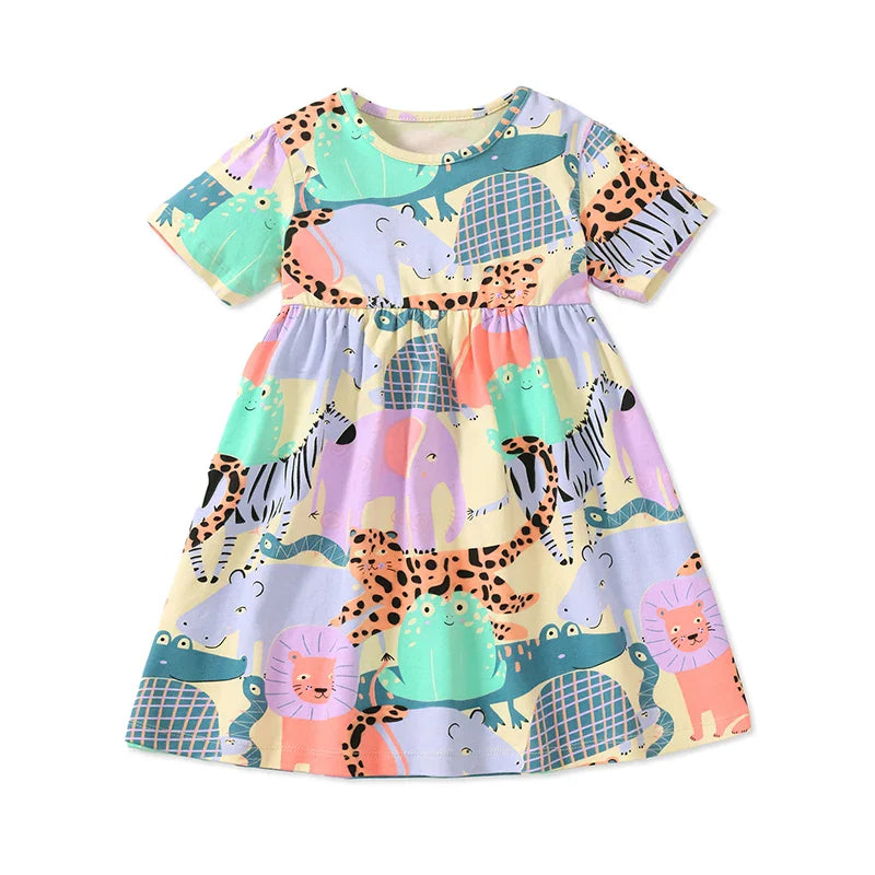Baby Girls Casual Clothes Cotton Lovely Kids Summer Dress for Toddler Infant Children 2 to 7 years-Dollar Bargains Online Shopping Australia