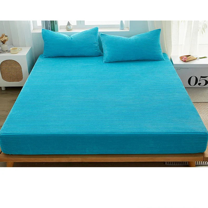 Coral Velvet Bedsheet  Bedspread  Milk Velvet Mattress Protective Cover  Winter Plush Insulation Bedspread