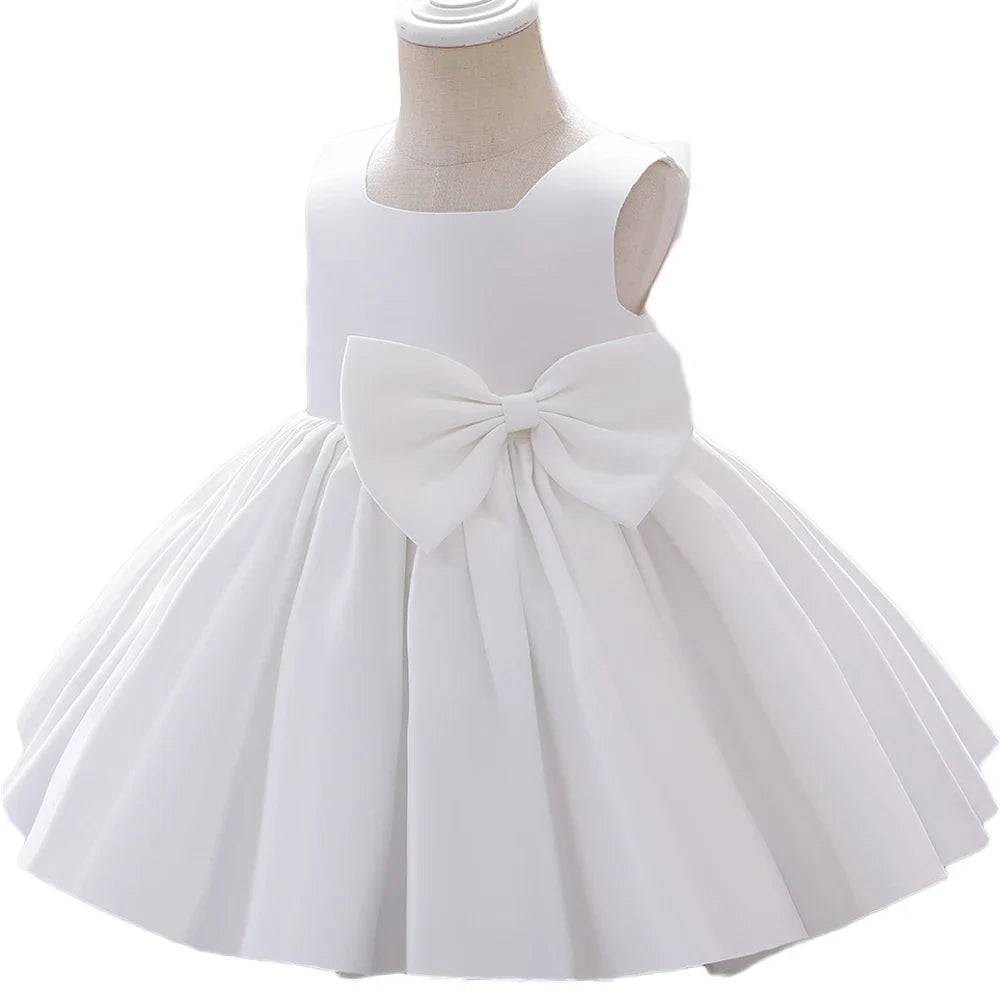 Flower Baby Girls Wedding Birthday Bownot Dresses Clothing Toddler Kids Princess Party Ball Gown Dress Costume-Dollar Bargains Online Shopping Australia