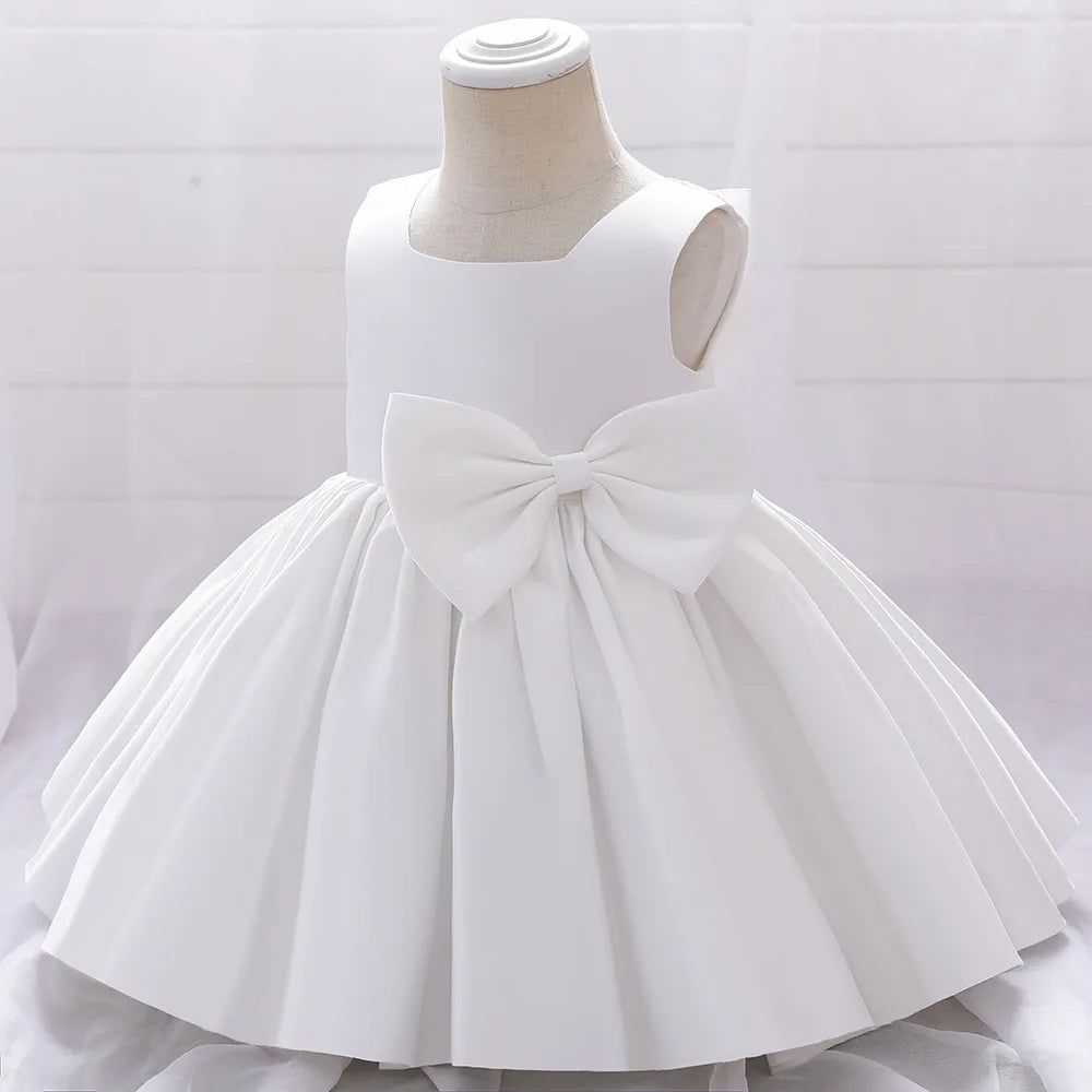 Flower Baby Girls Wedding Birthday Bownot Dresses Clothing Toddler Kids Princess Party Ball Gown Dress Costume-Dollar Bargains Online Shopping Australia